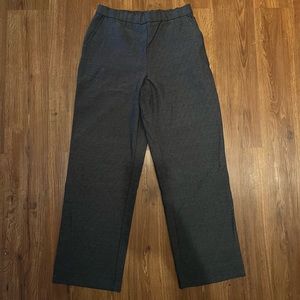 Briggs Petite - Checkered grey ankle dress pant